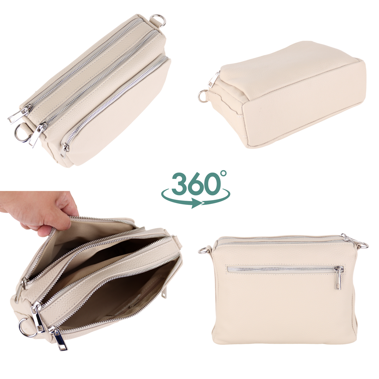 UT48 Schultertasche Echtleder - ALL