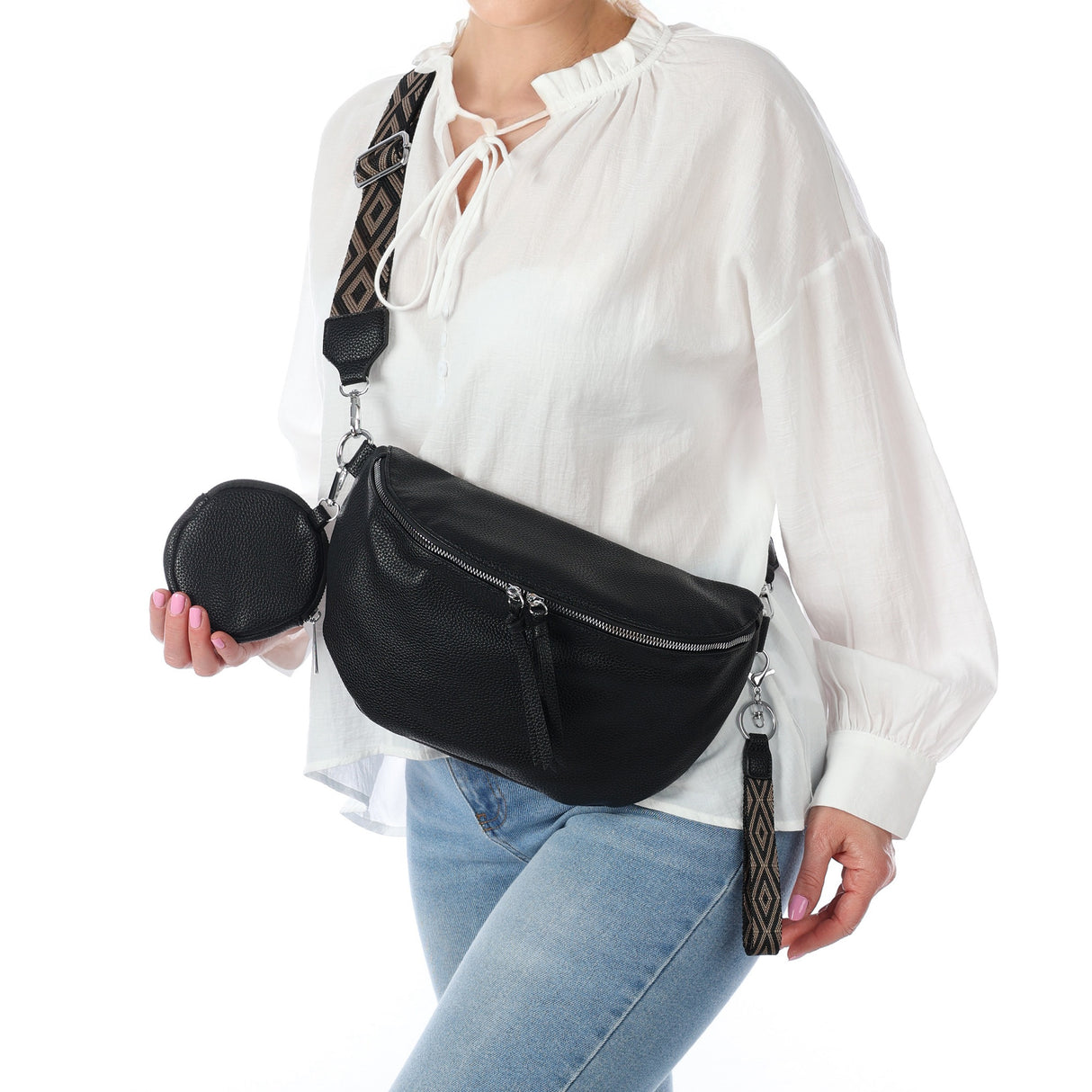 BT308-53096 Bauchtasche aus Kunstleder - ALL