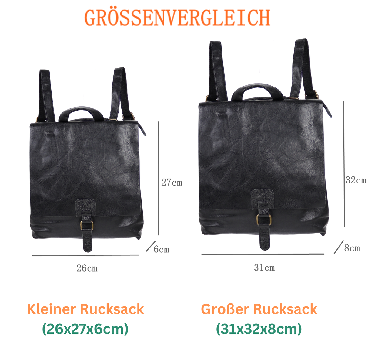 Rucksack aus Kunstleder 2 in 1