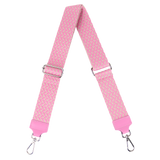 Taschengurt mit Echtlederbesatz: Babyrosa