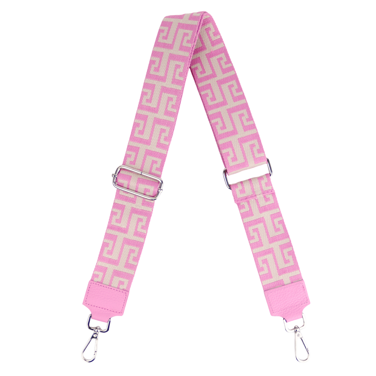 Taschengurt mit Echtlederbesatz: Babyrosa