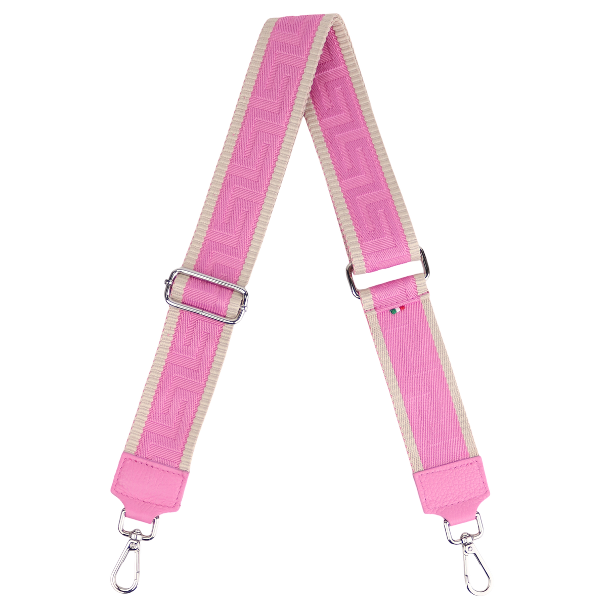Taschengurt mit Echtlederbesatz: Babyrosa