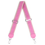 Taschengurt mit Echtlederbesatz: Babyrosa
