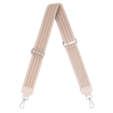 Taschengurt mit Echtlederbesatz: Beige