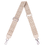 Taschengurt mit Echtlederbesatz: Beige