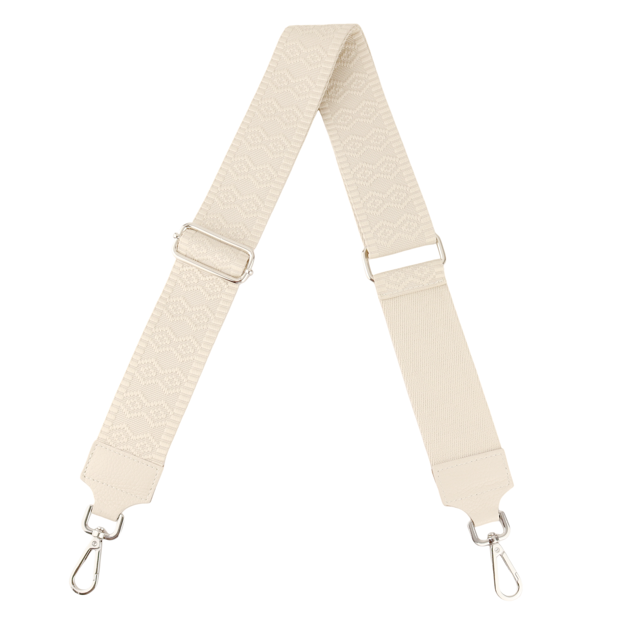 Taschengurt mit Echtlederbesatz: Beige
