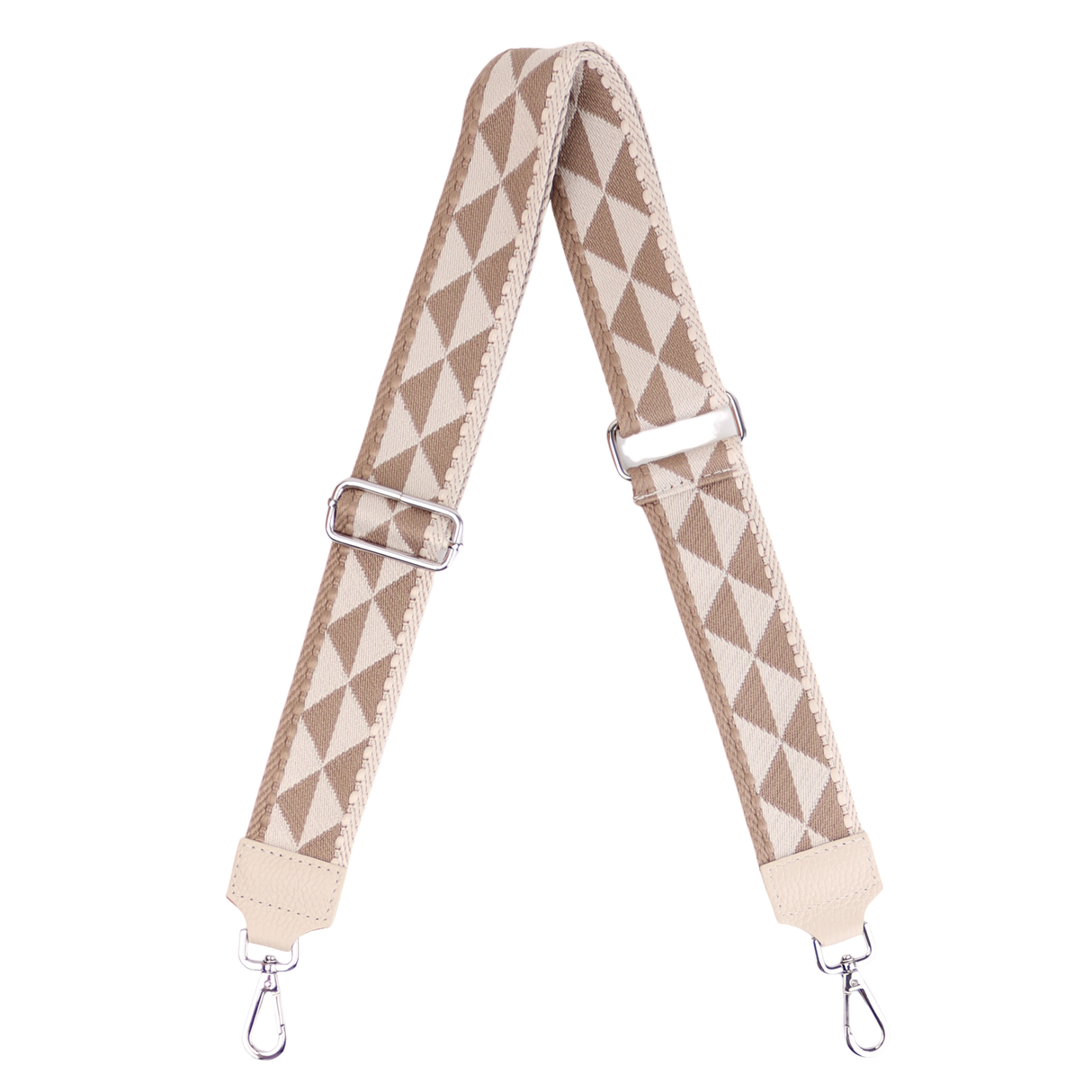 Taschengurt mit Echtlederbesatz: Beige