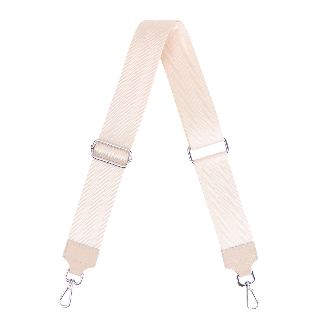 Taschengurt mit Echtlederbesatz: Beige