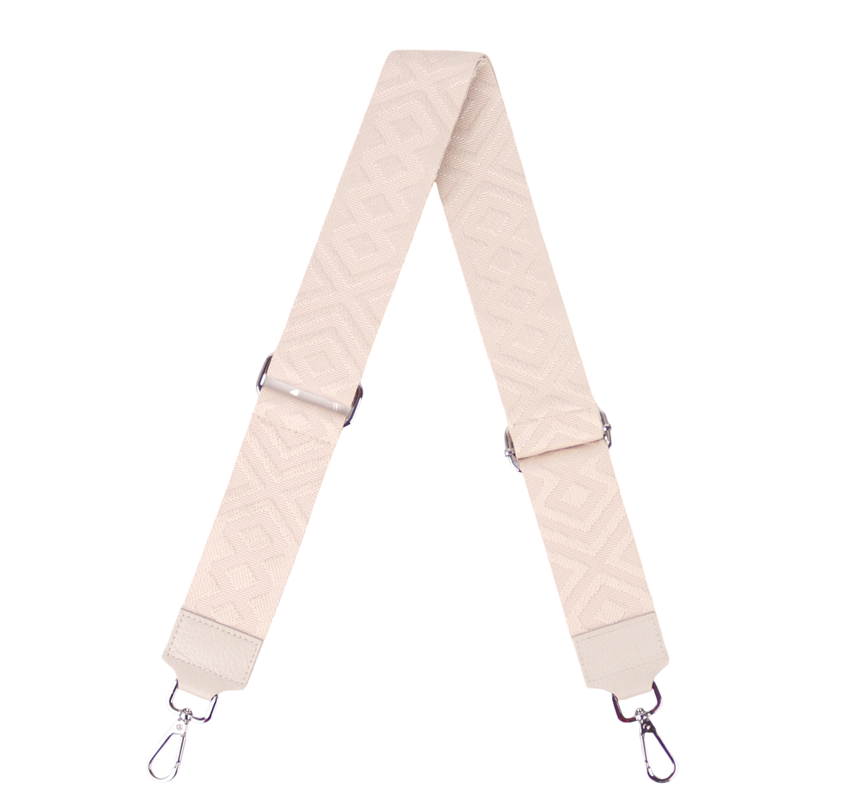 Taschengurt mit Echtlederbesatz: Beige