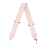 Taschengurt mit Echtlederbesatz: Beige