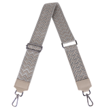 Taschengurt mit Echtlederbesatz: Beige
