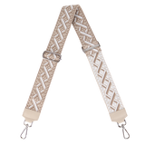 Taschengurt mit Echtlederbesatz: Beige