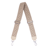 Taschengurt mit Echtlederbesatz: Beige