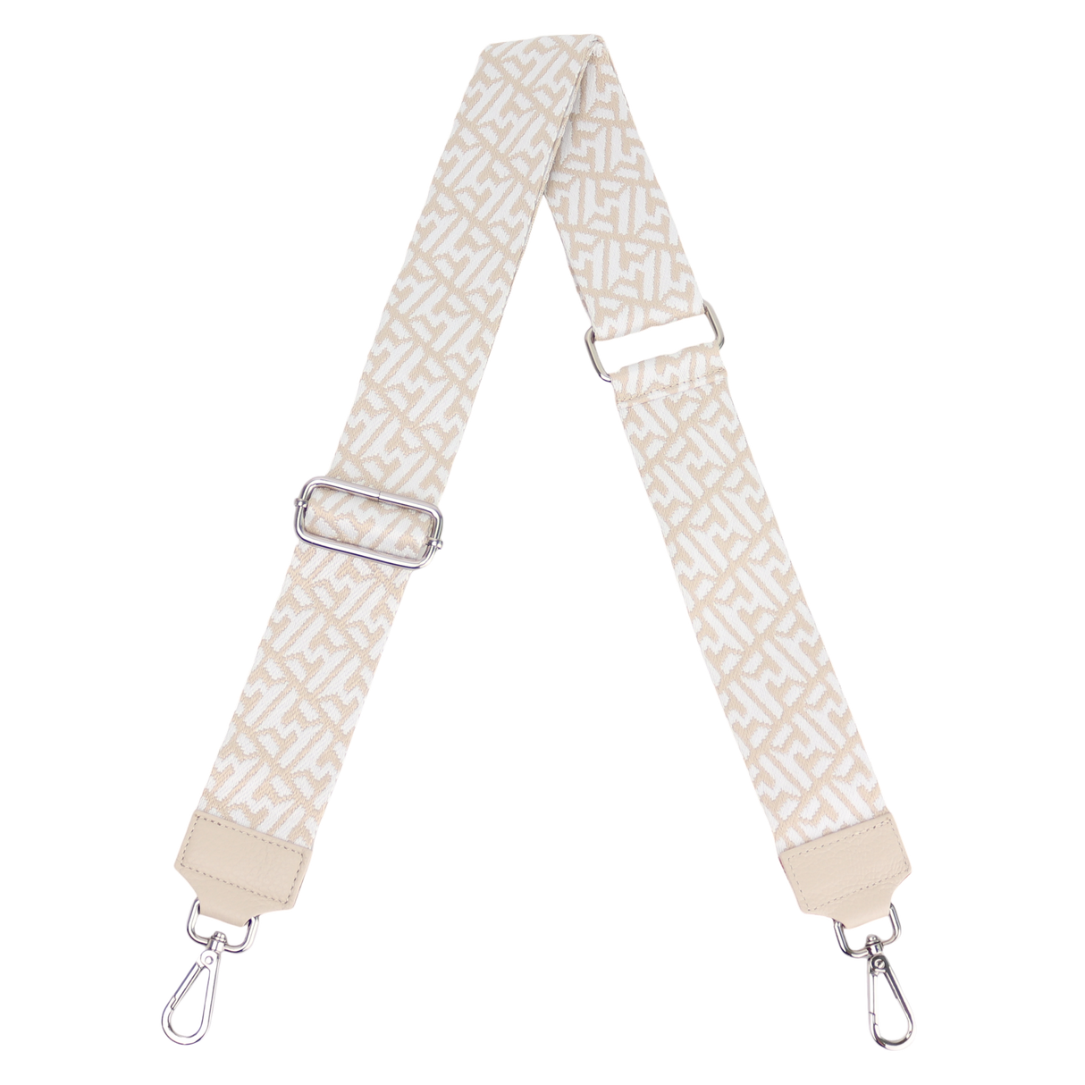 Taschengurt mit Echtlederbesatz: Beige