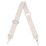 Taschengurt mit Echtlederbesatz: Beige
