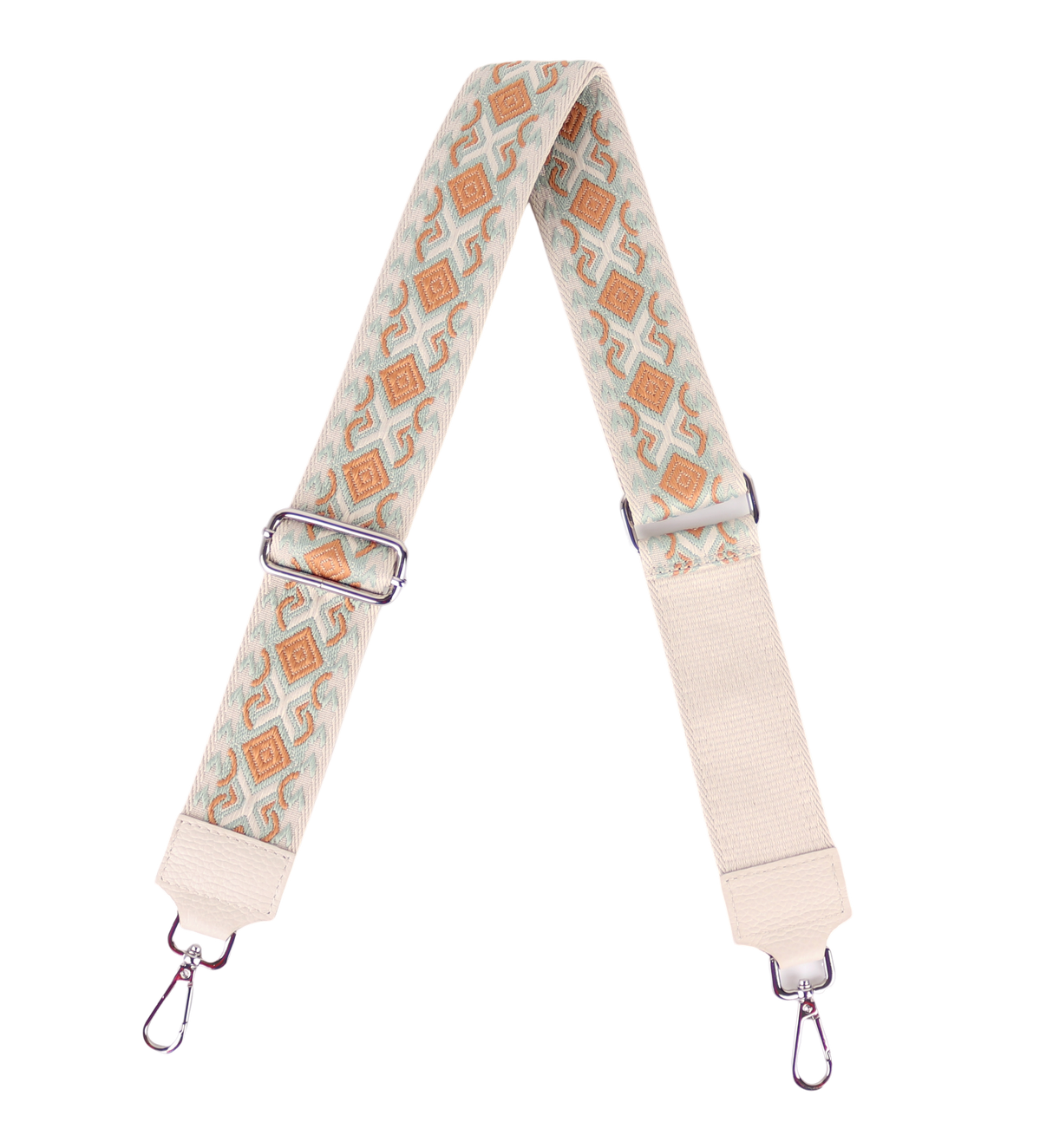 Taschengurt mit Echtlederbesatz: Beige
