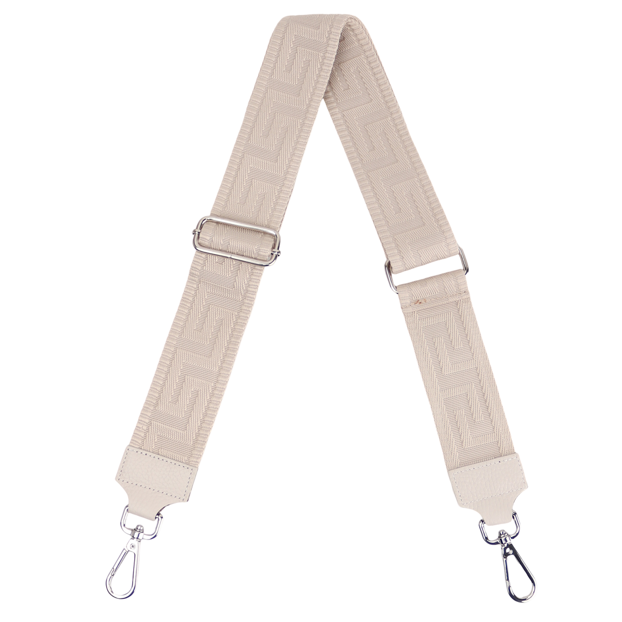 Taschengurt mit Echtlederbesatz: Beige