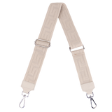 Taschengurt mit Echtlederbesatz: Beige
