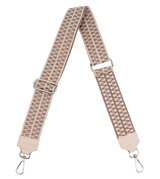 Taschengurt mit Echtlederbesatz: Beige