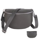 BTMRV Bauchtasche aus Echtleder Rückseite mit Reißverschlussfach