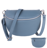 BTMRV Bauchtasche aus Echtleder Rückseite mit Reißverschlussfach