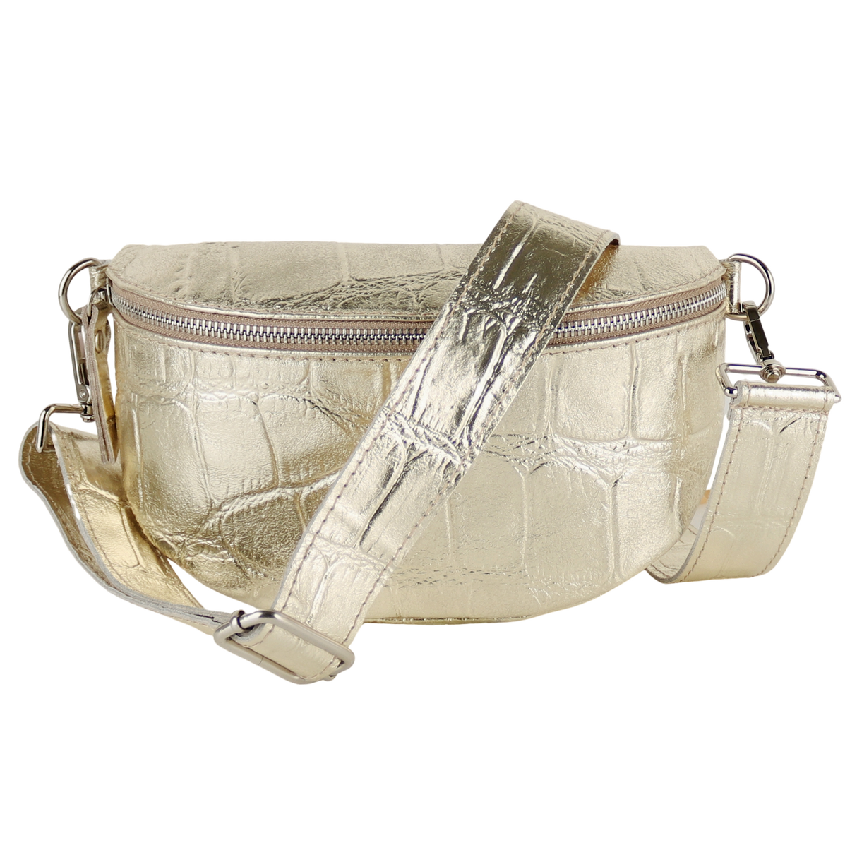 Bauchtasche aus Echtleder Kroko Optik - Modelle Eden