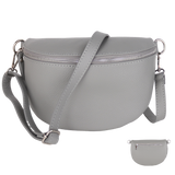 BTMRV Bauchtasche aus Echtleder Rückseite mit Reißverschlussfach