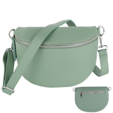BTMRV Bauchtasche aus Echtleder Rückseite mit Reißverschlussfach