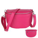 BTMRV Bauchtasche aus Echtleder Rückseite mit Reißverschlussfach