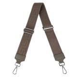 Taschengurt mit Echtlederbesatz: Taupe