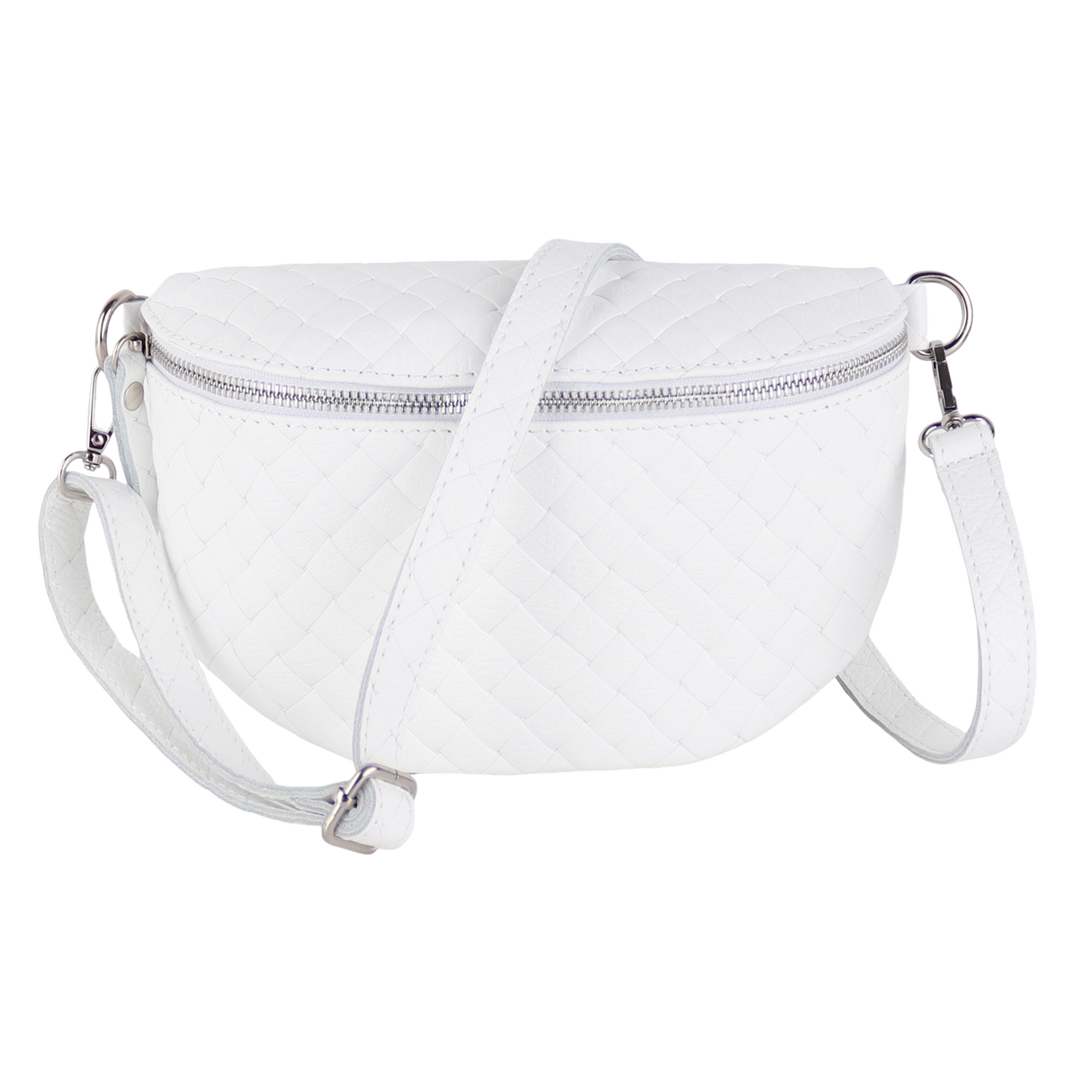 Bauchtasche aus Echtleder Raute-Prägung - ALL