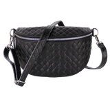 Bauchtasche aus Echtleder Raute-Prägung - ALL
