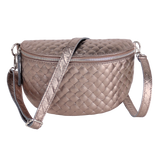 Bauchtasche aus Echtleder Raute-Prägung - ALL