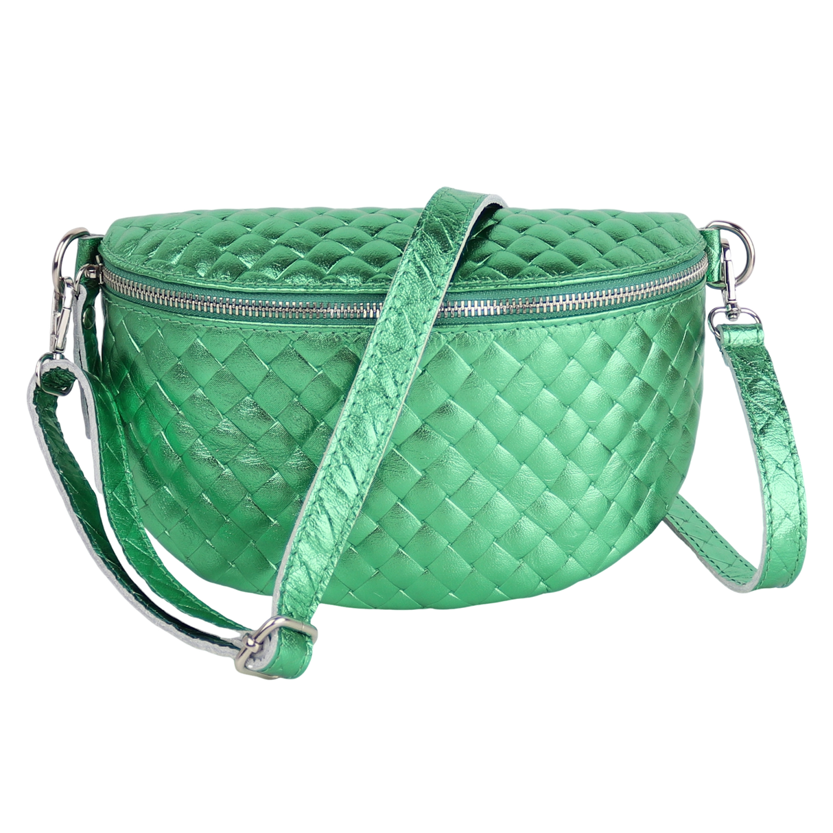 Bauchtasche aus Echtleder Raute-Prägung - ALL