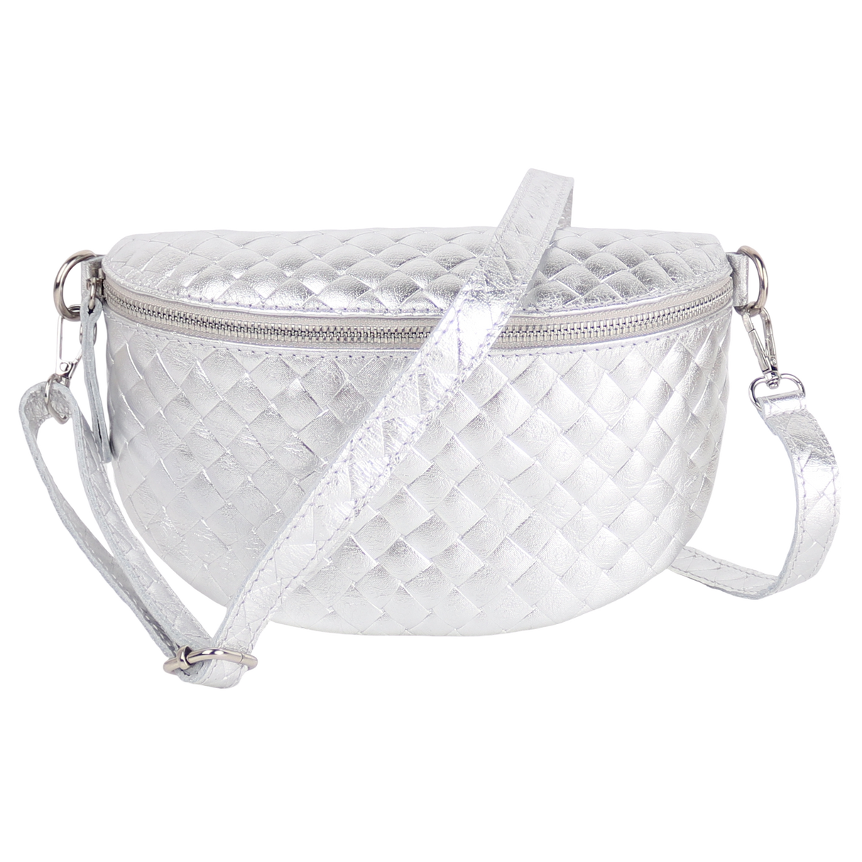 Bauchtasche aus Echtleder Raute-Prägung - ALL