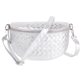 Bauchtasche aus Echtleder Raute-Prägung - ALL