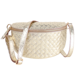 Bauchtasche aus Echtleder Raute-Prägung - ALL