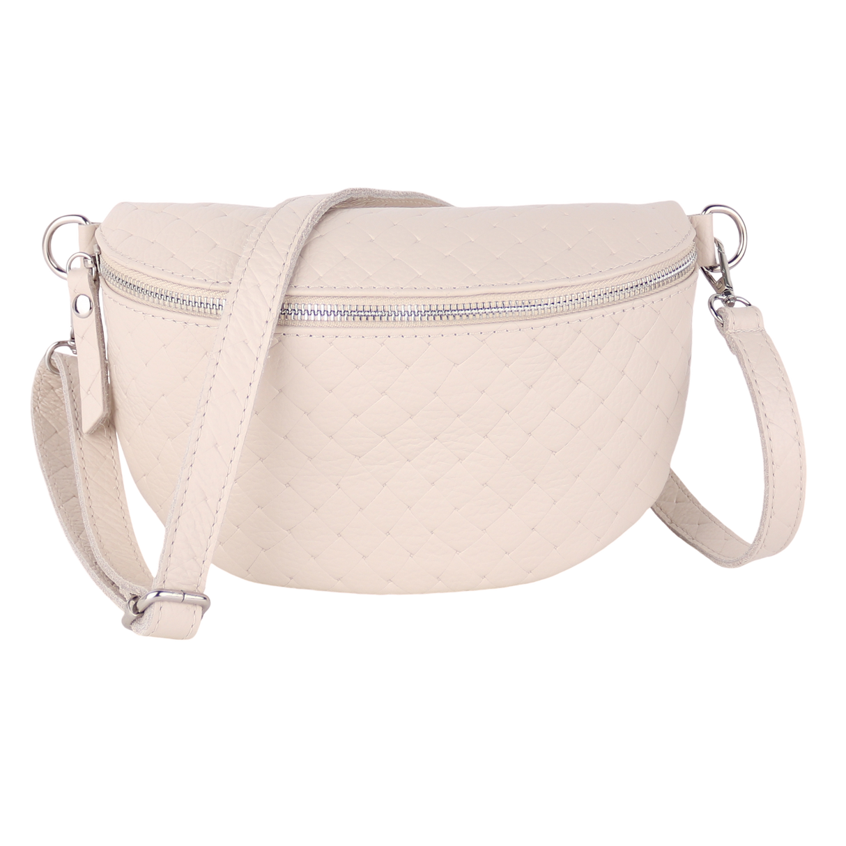 Bauchtasche aus Echtleder Raute-Prägung - ALL