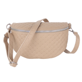Bauchtasche aus Echtleder Raute-Prägung - ALL
