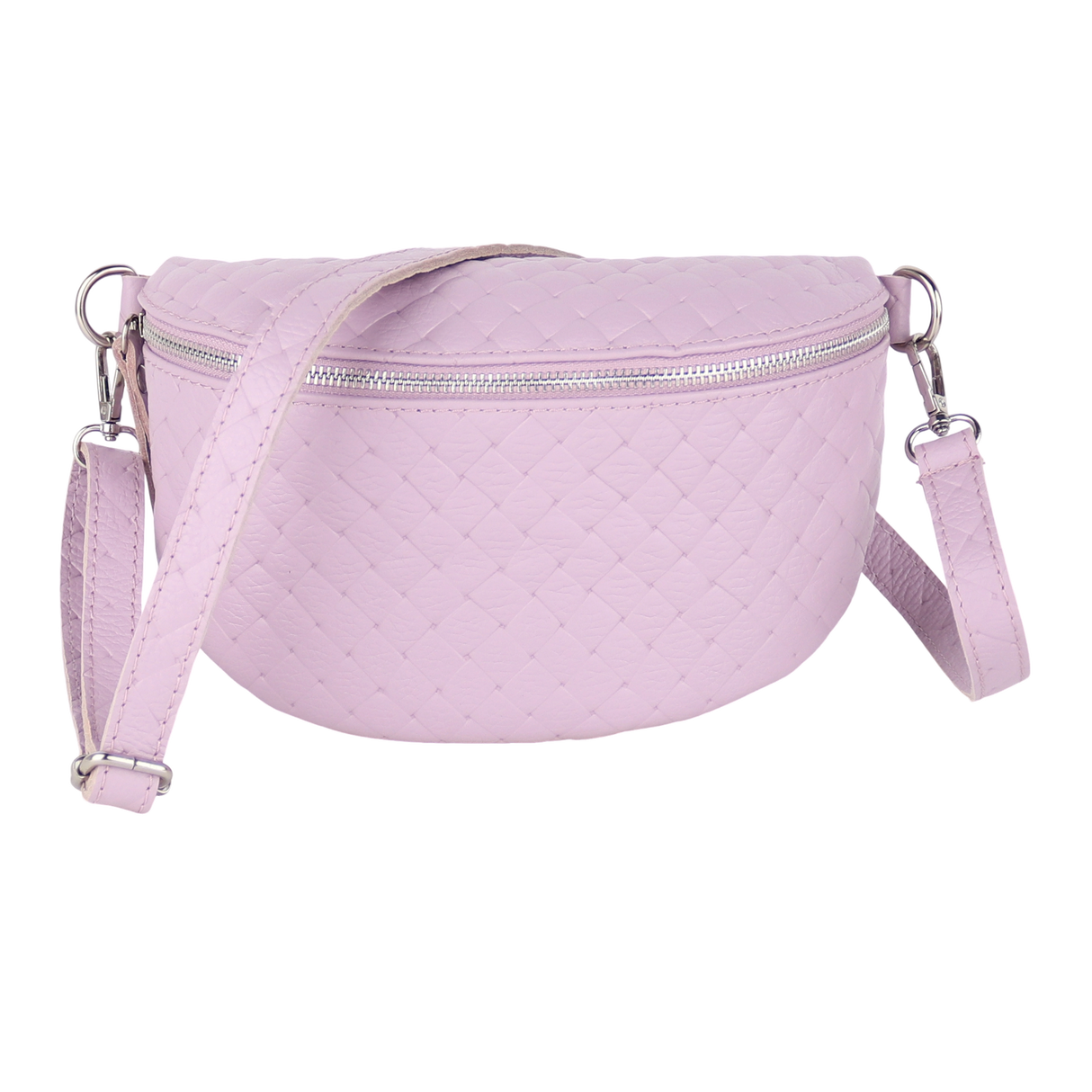Bauchtasche aus Echtleder Raute-Prägung - ALL