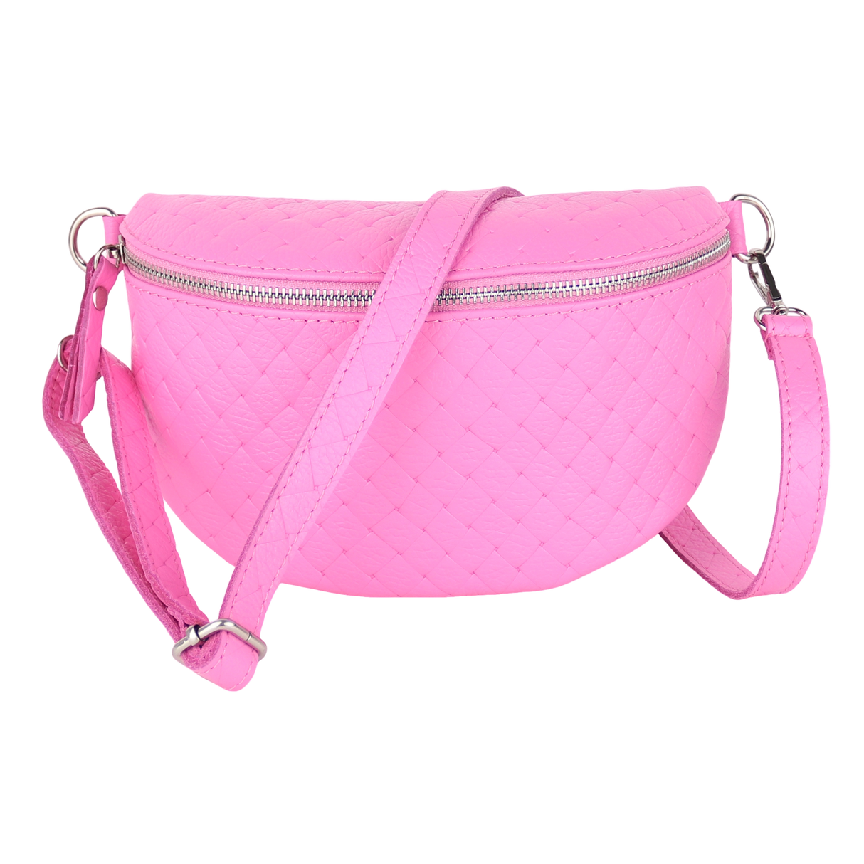 Bauchtasche aus Echtleder Raute-Prägung - ALL