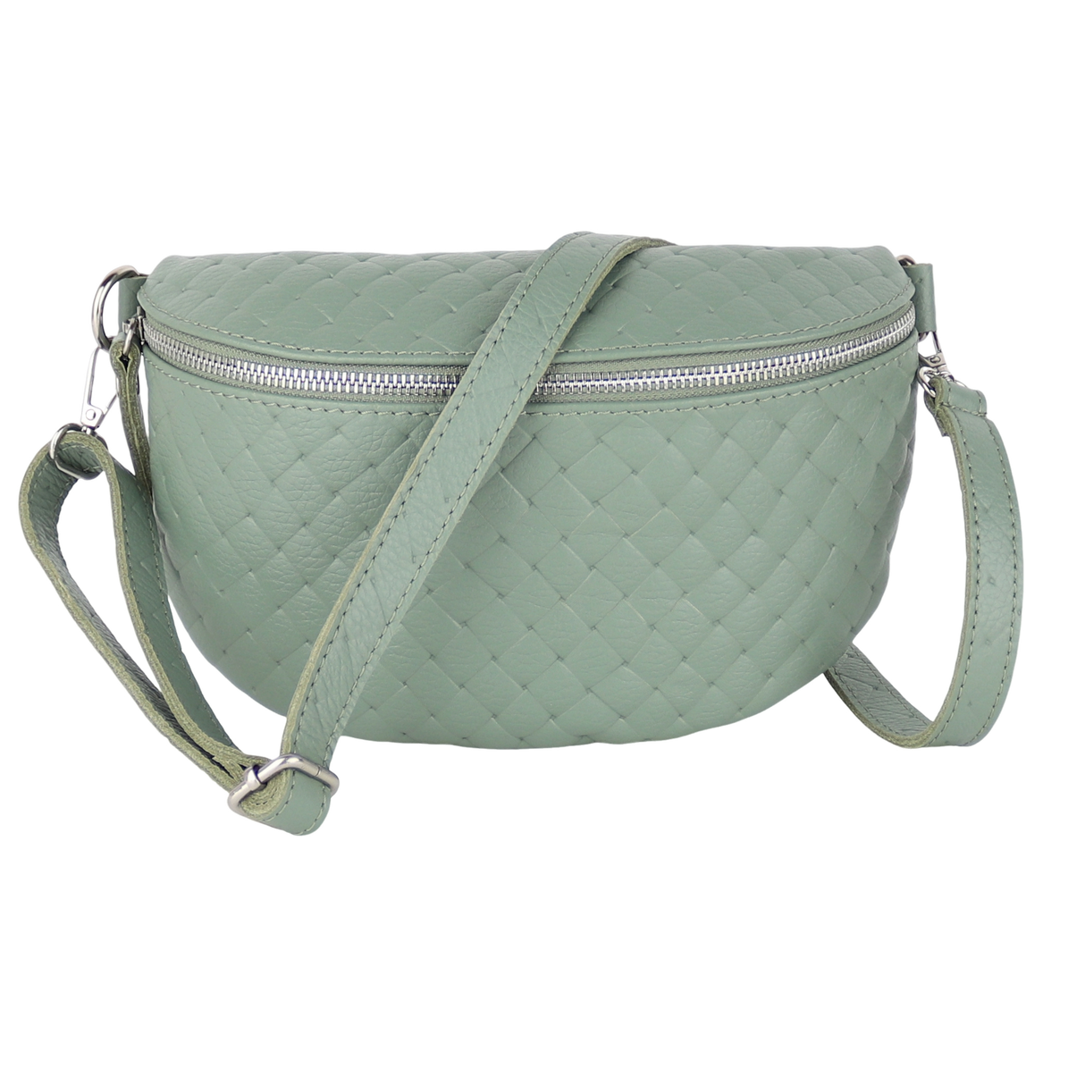 Bauchtasche aus Echtleder Raute-Prägung - ALL