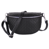 Bauchtasche aus Echtleder Raute-Prägung - ALL