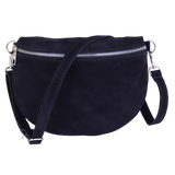 Bauchtasche aus Wildleder - Rückseite mit Reißverschluss
