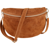 Bauchtasche aus Wildleder - Rückseite mit Reißverschluss
