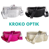 Bauchtasche aus Echtleder Kroko Optik - Modelle Eden