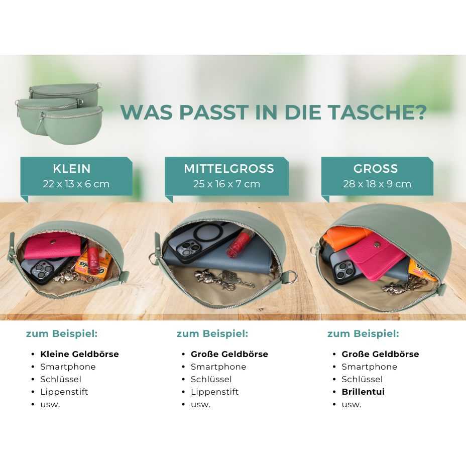Bauchtasche aus Wildleder - Modelle Velvet