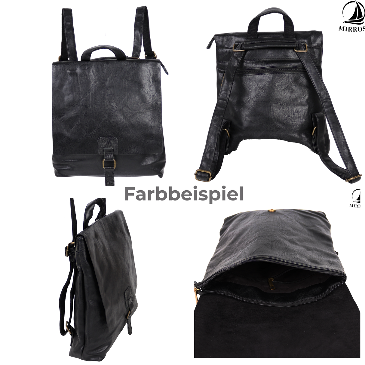 Rucksack aus Kunstleder 2 in 1