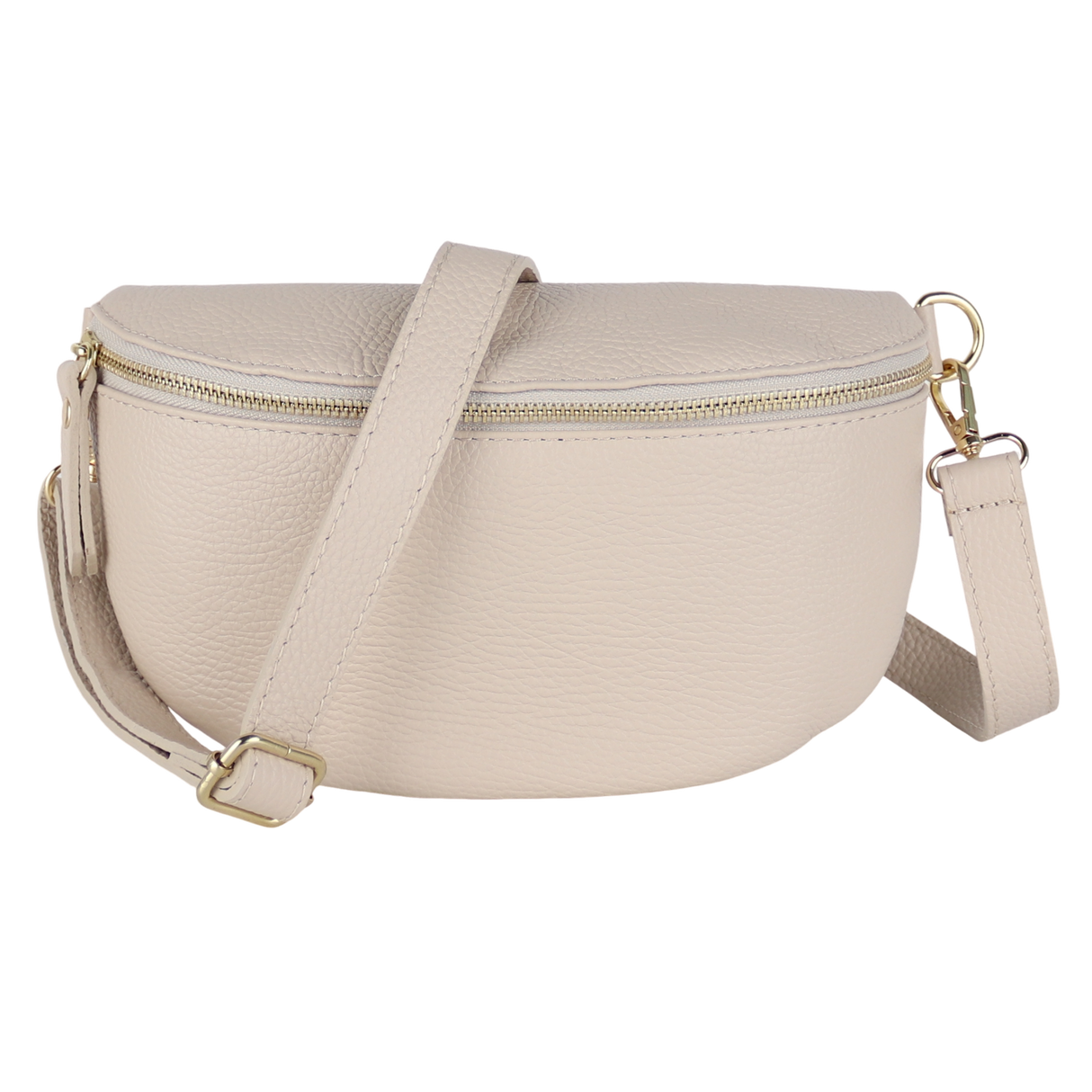 Bauchtasche aus Echtleder (Goldfarbener Karabiner)