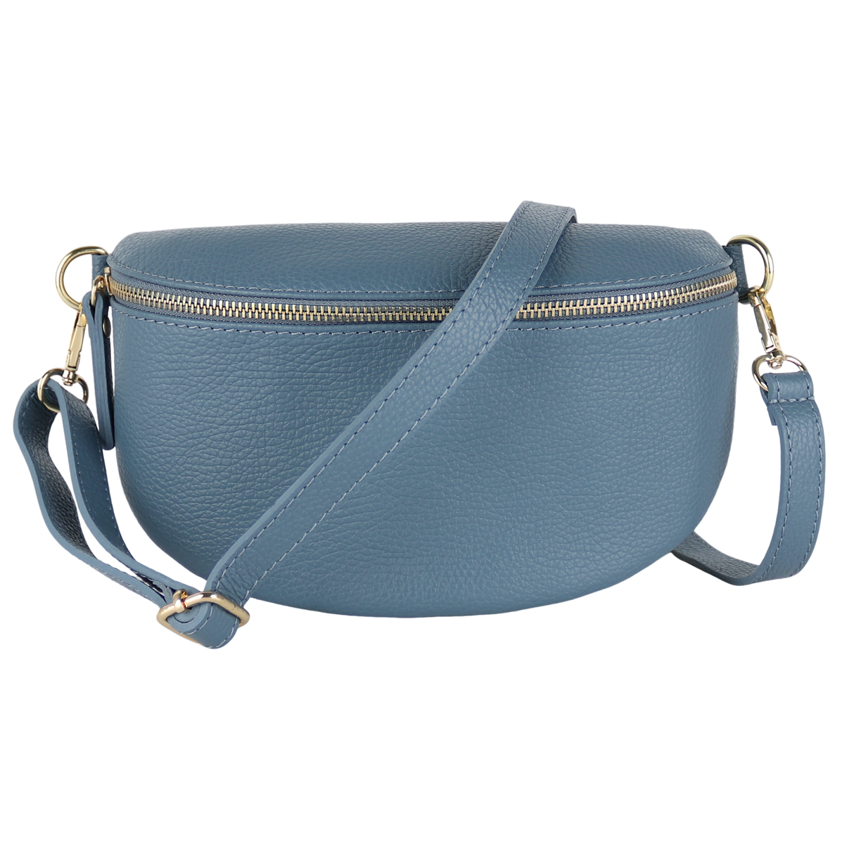 Bauchtasche aus Echtleder (Goldfarbener Karabiner)